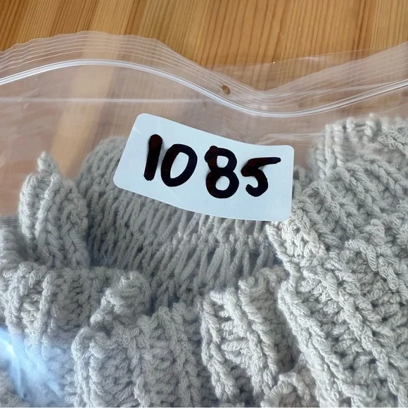 Free People Beach Open Knit Cotton Blend Beige Midi Dress Beach Cover Co… - Picture 8 of 9